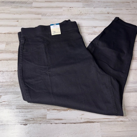 Terra & Sky High Rise Black Skinny Jeggings Size 3X(24-26W) - Picture 11 of 11